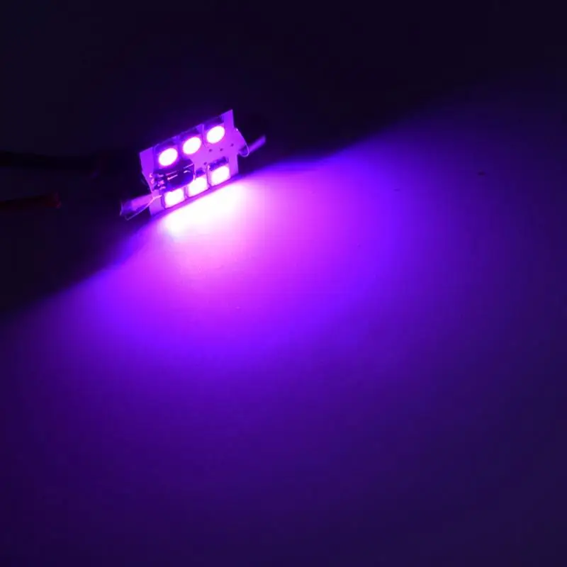 2 шт. автомобильный двойной наконечник 31/36/39/41 мм 6LED RGB автомобильная лампа для чтения с пультом дистанционного управления Управление внутренний купол лампа разноцветная атмосферная лампа