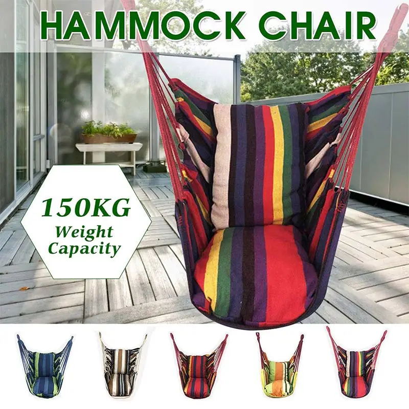 Hamac extérieur jardin hamac confortable hamac balançoire chaise intérieur et extérieur facile à installer enfants extérieur chaise de jardin