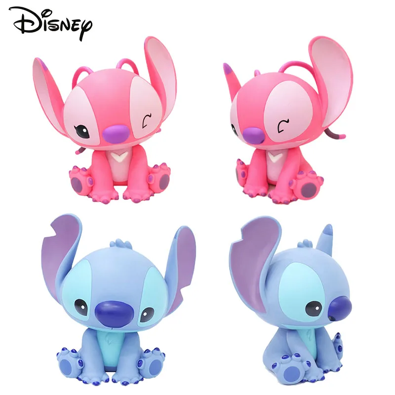 

Disney Stitch Angel Piggy Bank Action Figures Model Cartoon Animal Money Box Collectible Dolls Christmas Toys For Children Gift