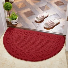 Tapis demi rond antidérapant à Absorption d'eau, décoration moderne et Simple, pour salle de bain, salle de douche, qualité