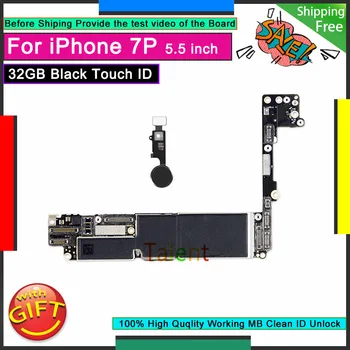 

For IPhone 7 Plus Motherboard 32GB Black Touch ID Unlock Disassembly Mainboard Good Working Logic Board Tested Full Functions
