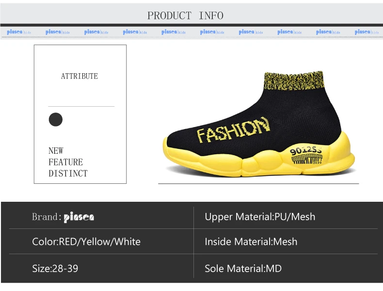 PINSEN 2020 Children Shoes Boys Sneakers Fashion Light Kids Sneakers Mesh Breathable Child Socks Shoes Boys Casual Shoes (2)