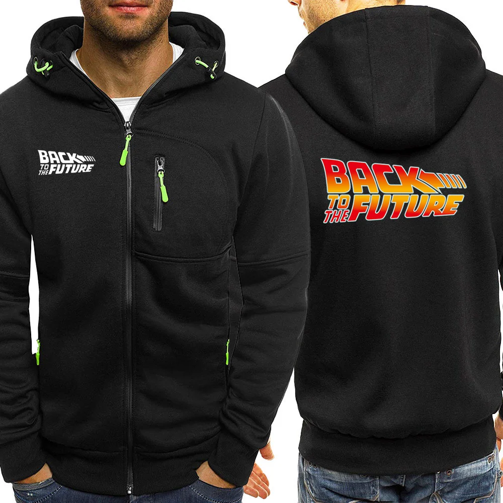 Back To The Future Autumn Hot Sale Men Hoodies Streetwear Fashion Long Sleeve Jackets Zipper Casual Coat Sportswear Hoodya