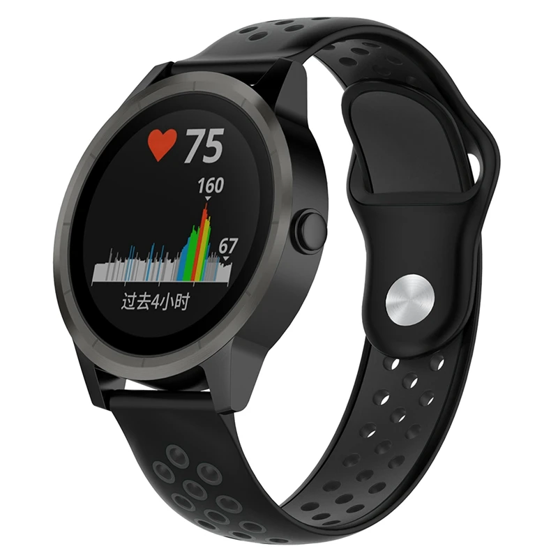 Силиконовый сменный дышащий ремешок для часов 20 мм для Vivoactive3 Music Forerunner245M