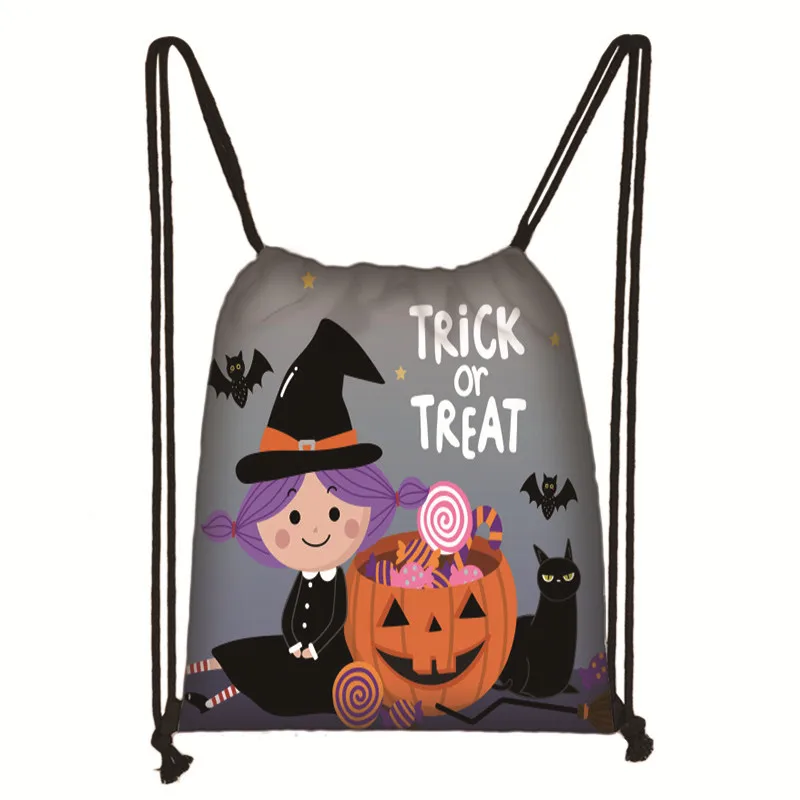 halloween 10 Хэллоуин Тыква Drawstring мешок вечерние лакомство или трюк конфеты сумки хранения держатель рюкзак ведьмы сумка Детская сумка на подарок - Цвет: halloween 10