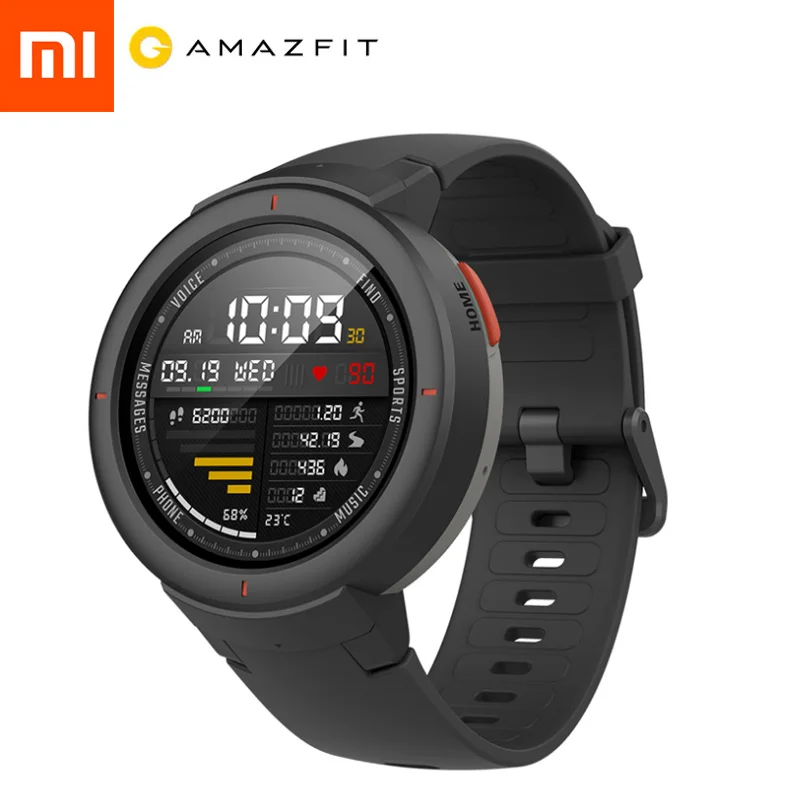 

Global Version Huami Amazfit Verge Sport Smartwatch GPS Bluetooth Music Play Call Answer Smart Message Push Heart Rate Monitor