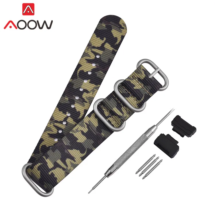 Камуфляжной расцветки НАТО нейлоновый ремешок для наручных часов с оптическими