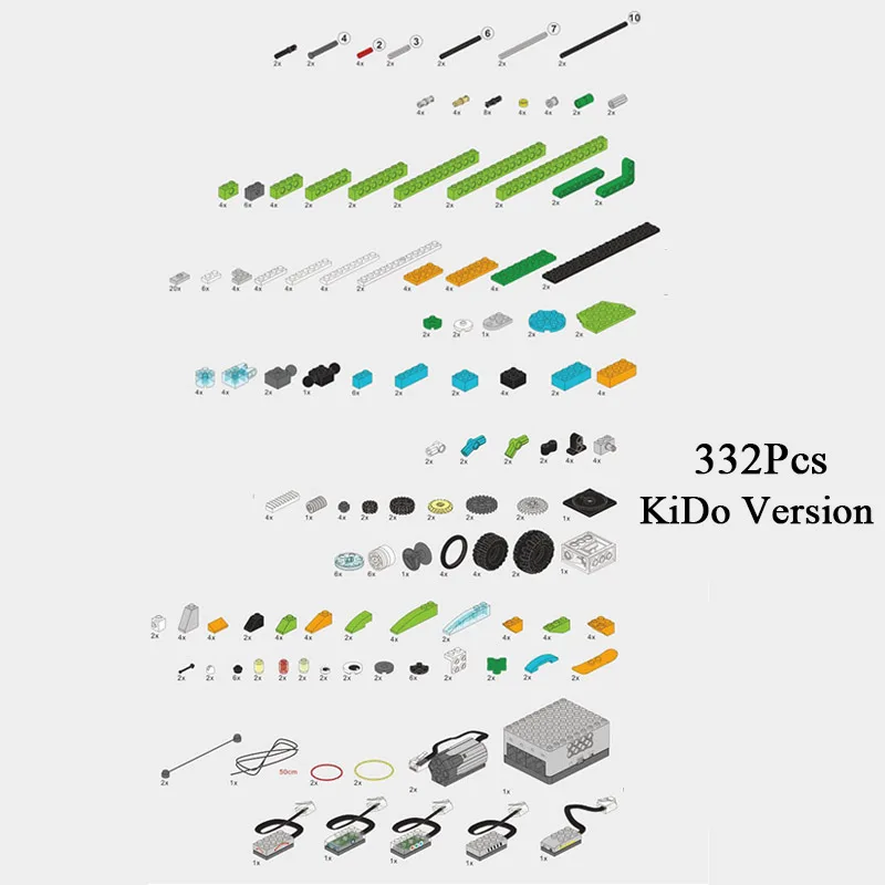 KiDo Ver. nobox Новая серия программирования, Обучающие строительные блоки WeDo 2,0, набор совместимых 45300 классических робототехнических игрушек для самостоятельной сборки, детские подарки - Цвет: KiDo Ver. nobox