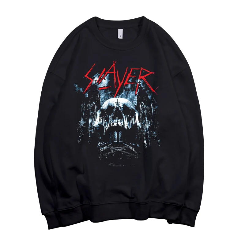 6 Дизайнов Slayer Pollover Толстовка Рок Толстовка тяжелый трэш металлическая группа sudadera уличная демонический череп флисовая верхняя одежда панк