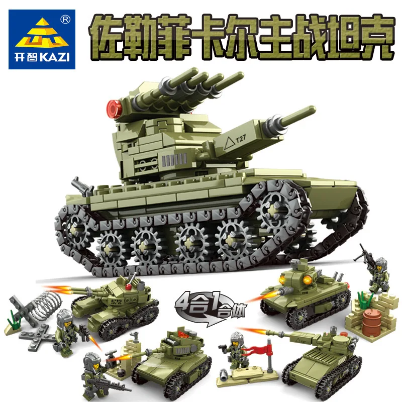 

KAZI 84055 Field Operations Forces 4-in-1 Zulficar Main Battle Tank Assembled Military Building Blocks CHILDREN'S Toy