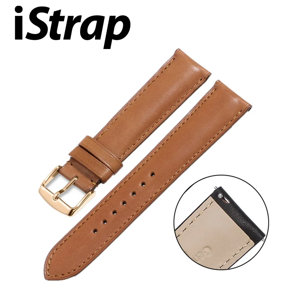 Ремешок для часов iStrap из вощеной кожи винтажный коричневый браслет samsung gear s3 Fossil