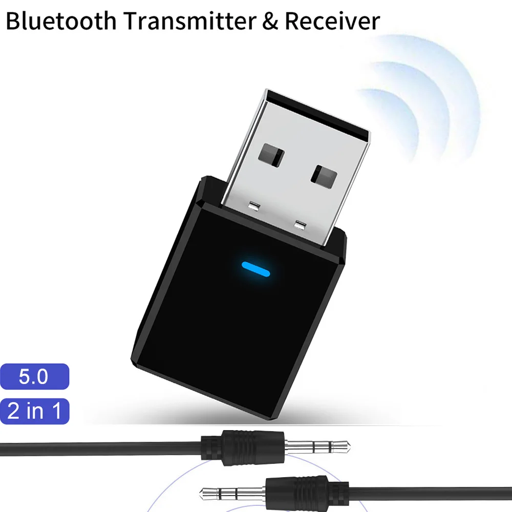 Мини стерео автомобильный bluetooth-комплект 5 0 адаптер беспроводной передатчик