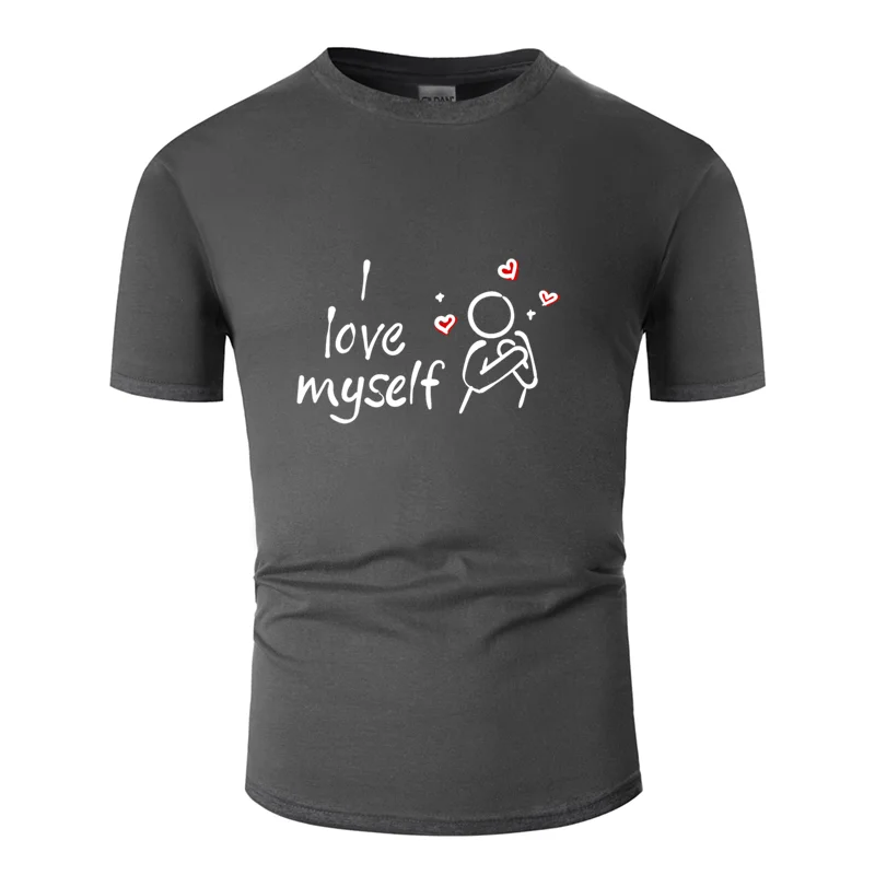 Персонализированная Повседневная футболка с надписью i love to love Yourself homme, Мужская футболка с коротким рукавом, размер S-5xl, топ в стиле хип-хоп