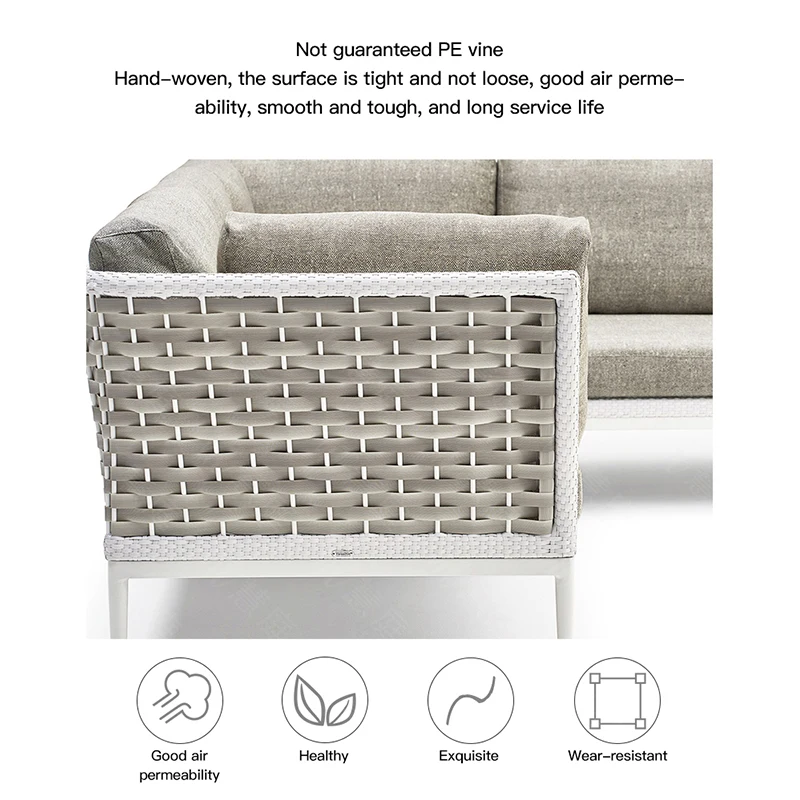 Minimalist Garden Furniture Modern Sofa Couch For 3 People Single Sofa Small Coffee Table Luxury Patio Camping Lounge Chairs