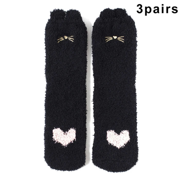 High Quality Winter Cat Claws Cute Thick Warm Sleep Floor Socks for Women Girls Home Indoor NCM99