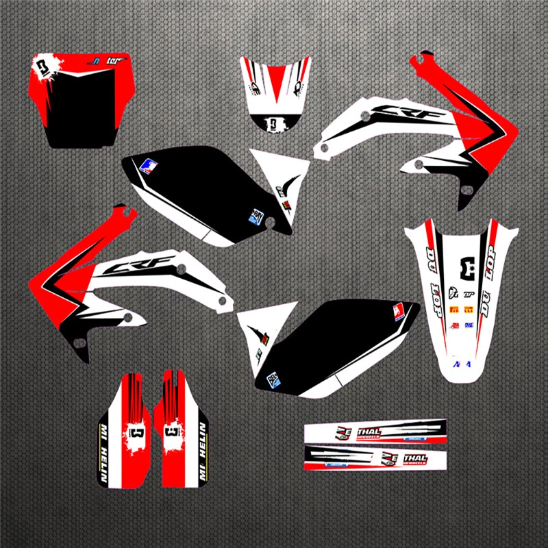 Motorcycle New Team Graphic Background Decal And Sticker Kit For Honda
