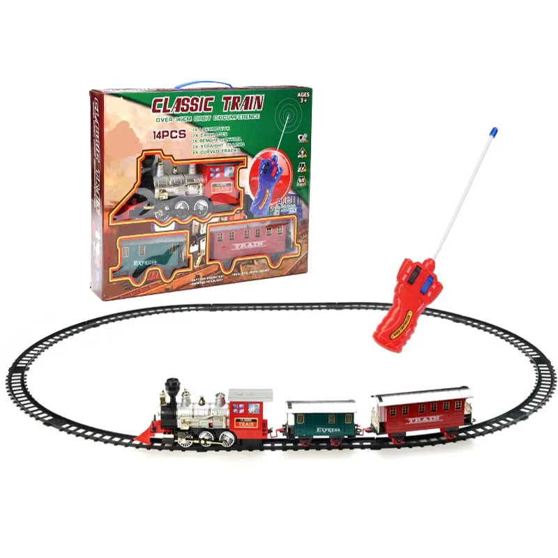 

CHILDREN'S Toy Remote Control Rail Train CHILDREN'S Toy Gift Remote Control Sound-And-Light Rail Train