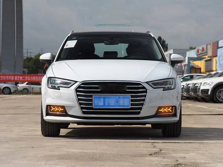 EOsuns led drl дневные ходовые огни для Audi A3- с динамическим движущимся желтым поворотным сигналом и синим ночным светом