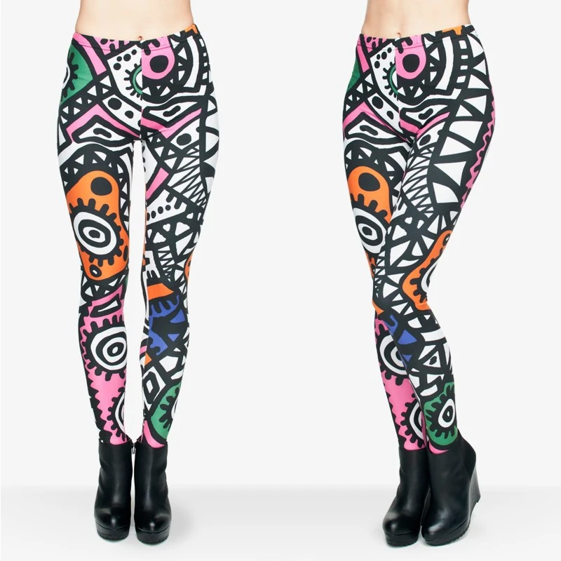 

Fashion High Elasticity Legging Tribe Totem 3D Printing Women legins Stretchy Trousers Slim Fit Pants Leggings#3
