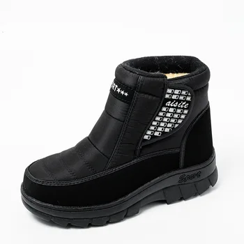 

Men boots winter shoes waterproof non-slip men ankle snow boots platform thick plush men boots for -40 degrees