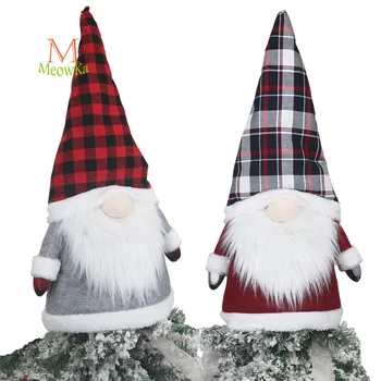 

Christmas decorations forest old tree top star creative faceless Doll Christmas tree hat home decoration supplies