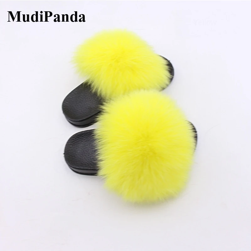 

MudiPanda Shoes for Girls Women Furry Slides Slippers Women Summer Fluffy Sliders Fury Fuzzy Girl Summer Sandals Sandalias Girl