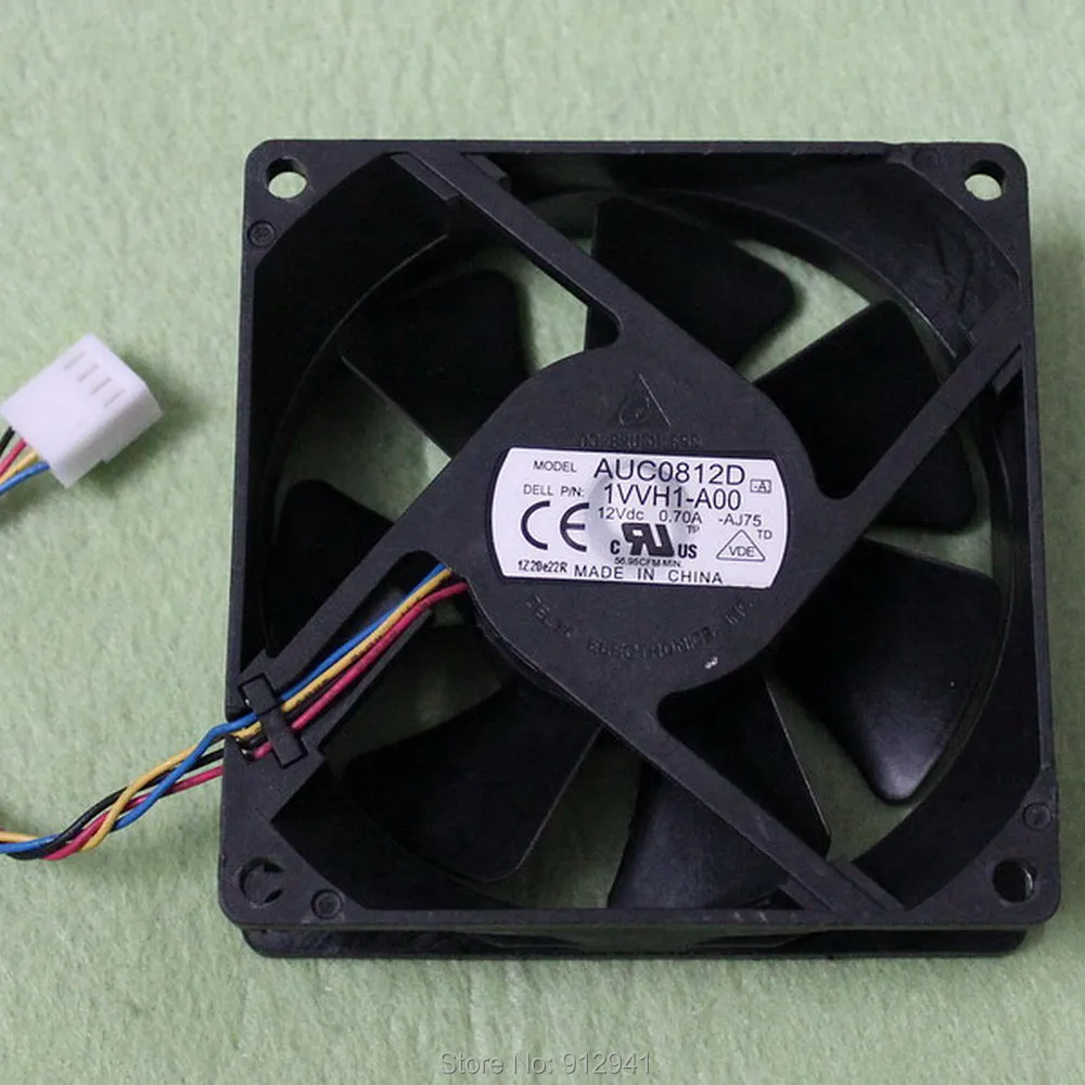 PWM кулер B169 Delta AUC0812D 8025 80 мм x 25 вентилятор охлаждения постоянного тока 12 В 0 70a 4