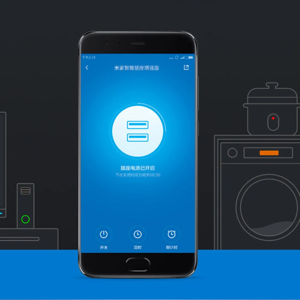 Xiao mi jia умная розетка Wi-Fi Расширенная двойная USB быстрая зарядка основное гнездо USB беспроводная Wifi mi Home APP управление