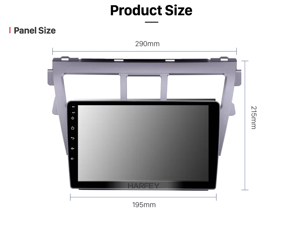 Flash Deal Harfey 9" Android 8.1 GPS Navigation System Radio For Toyota VIOS 2007-2012 Support TPM DVR 3G WiFi Remote Control Bluetooth 14