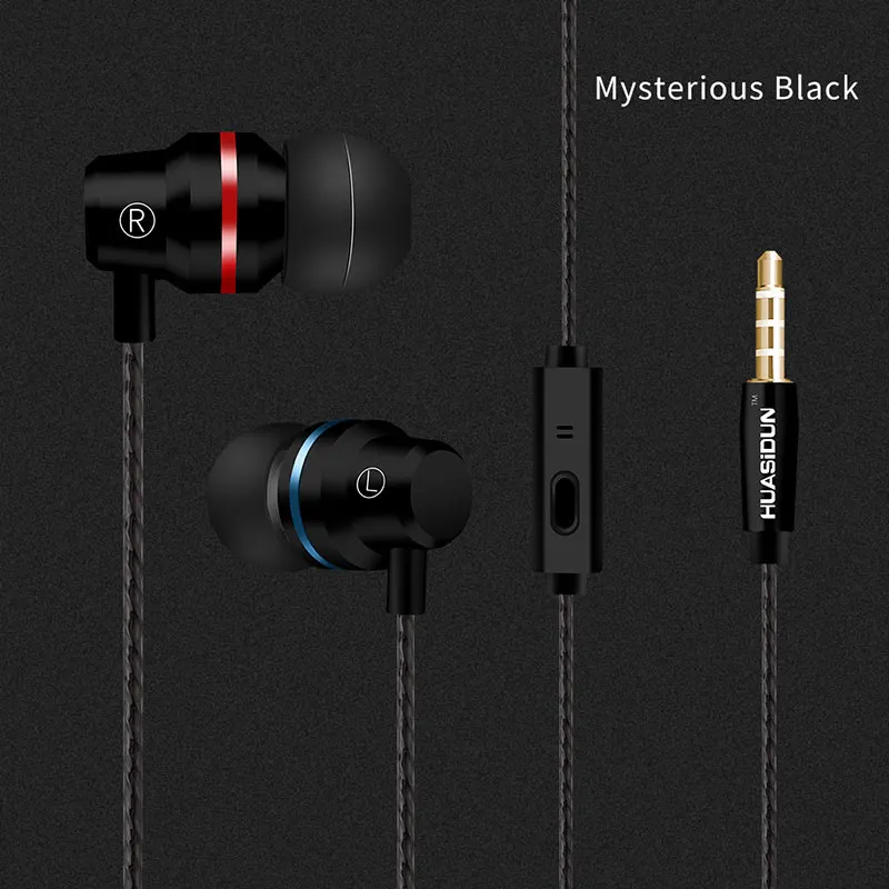 Проводные наушники 3,5 мм, металлические проводные наушники 3,5 мм, наушники TDK, наушники для мобильных телефонов, ПК, игр, MP3, микрофон, наушники - Цвет: Mysterious Black