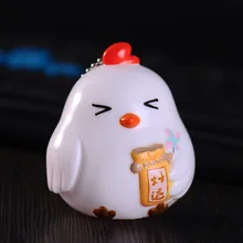 Напрямую от производителя продажи мультфильм милый ПВХ кукла яйцо оболочки цыплята брелок креативный ключ цепь сумка с подвесками орнамент