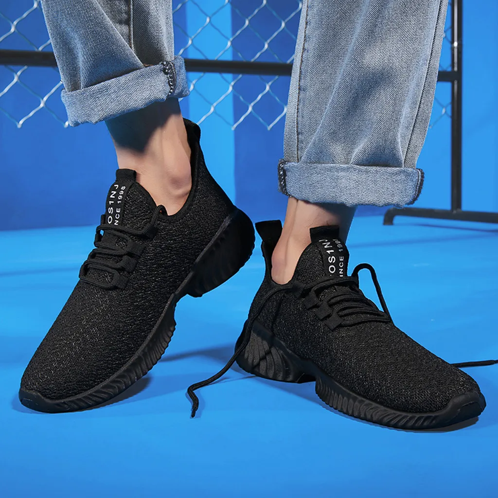 Summer Breathable Men Shoes Casual Shoes Men Fashions Male Mesh Shoes Men Sneakers Big Size Zapatillas Hombre Blue New#3