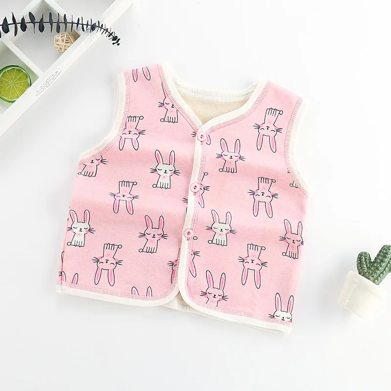 Baby Boy Girl Clothes Winter New Winter Kids Fleece Vest Children Warm Thick Cardigan Vests Infant Toddler Clothes - Цвет: P