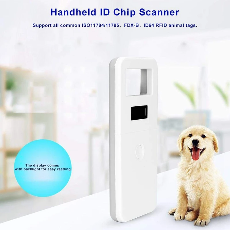 FDX-B считыватель идентификационных кодов животных чип транспондер USB RFID ручной микрочип сканер для собак, кошек, лошадей
