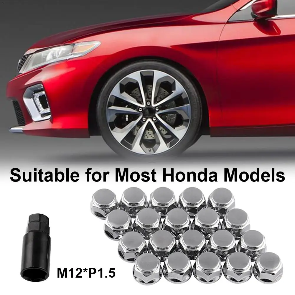 20 шт M12x1.5 противоугонные гайки набор автомобильные аксессуары для Honda модификация автомобиля гайка