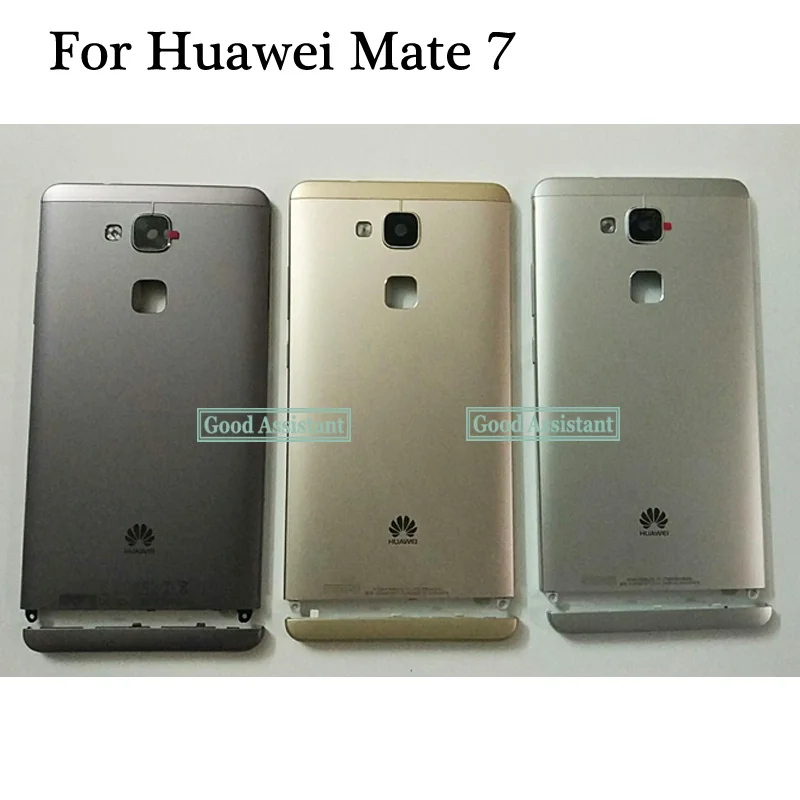 Подержанный Золотой/Серебряный/серый для Huawei mate 7 Коврики 7 MT7-UL00 MT7-L09 задняя Батарея крышка дверца батарейного Корпус задняя Стекло запчасти