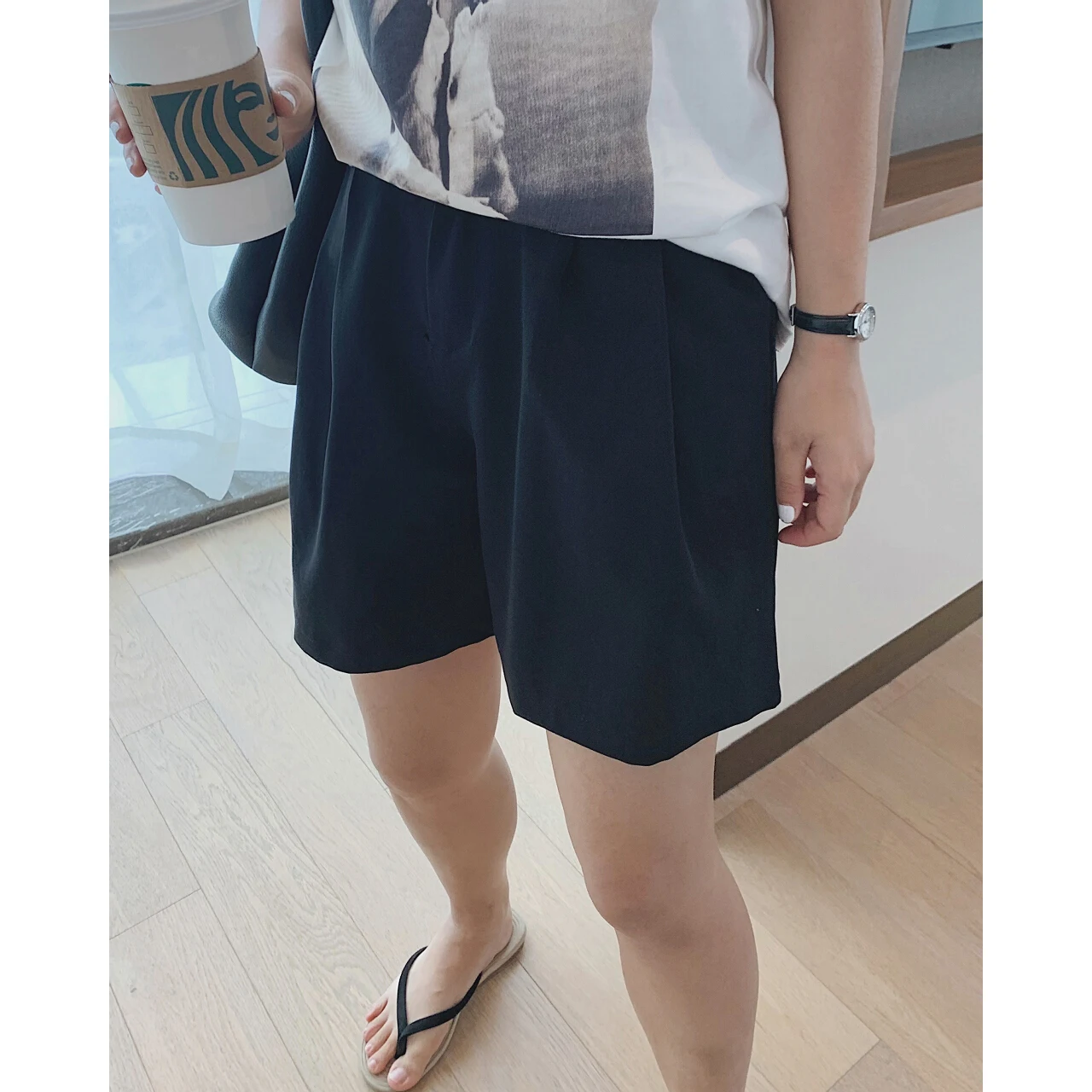 2021 Women's Basic High Waist Oversize Bermuda Shorts Sets Korean Style Clothing Suits Short Pants Summer Capri Casual Fashion