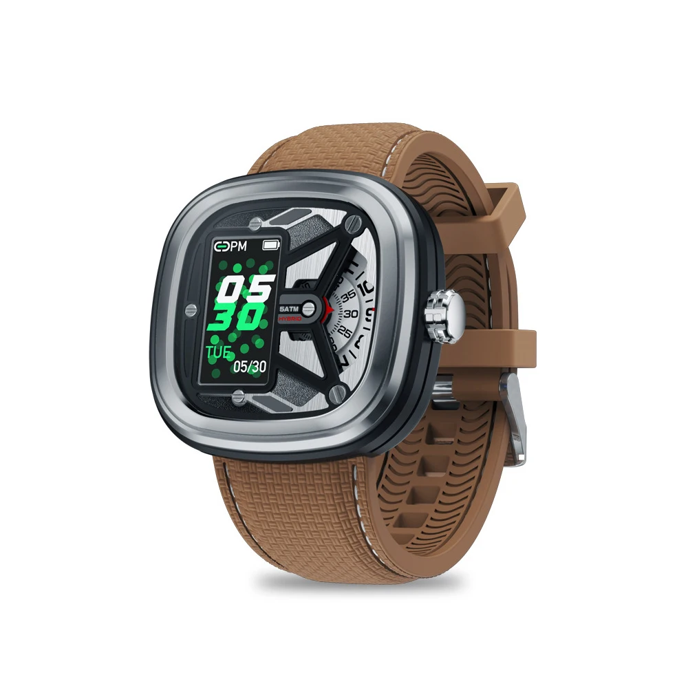 Health Manage Hybrid 2 Dual Smartwatch, пульсометр, кровяное давление, монитор здоровья, 50 м, водонепроницаемые, для отслеживания упражнений, умные часы для мужчин