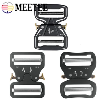 

Meetee 1pc/2pcs ID39mm Alloy Carabiner Release Buckles Tactical Belt Buckle DIY Outdoor Backpack Climbing Hardware Accessories