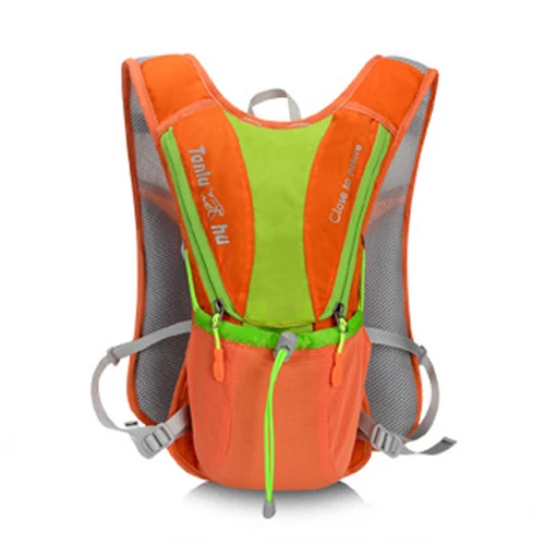 only orange backpack 10L, женская и мужская сумка, марафон, гидратационный жилет, упаковка для 2л, сумка для воды, для велоспорта, пешего туризма, сумка для спорта на открытом воздухе, рюкзак для бега - Цвет: only orange backpack