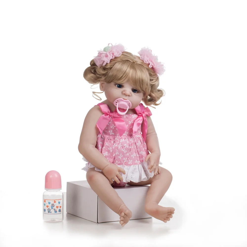 Pickwoo bebes кукла-реборн 48 см 55 см куклы для маленьких девочек Мягкие силиконовые Boneca reborn Brinquedos Bonecas детские подарки игрушки