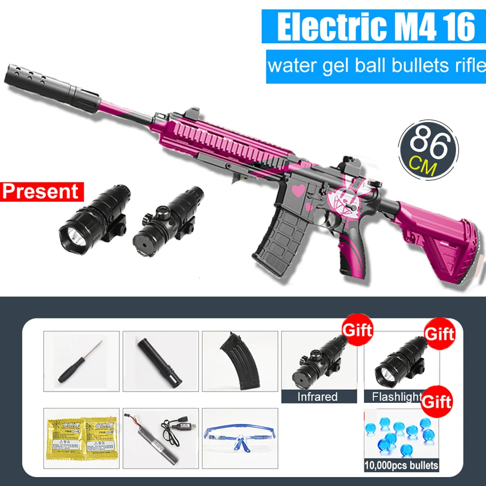M416 ELECTRIC GEL BLASTER TOY GUN WATER CRYSTAL Kids Toy Gift toy BULLETS