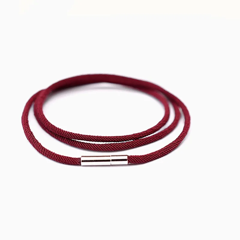 Sangsy Fashion Classic Multi-Layer Rope Black Bracelet Red Thread Line Jewelry Red String Bracelet for Women Men Lucky Braclet - Окраска металла: Dark red