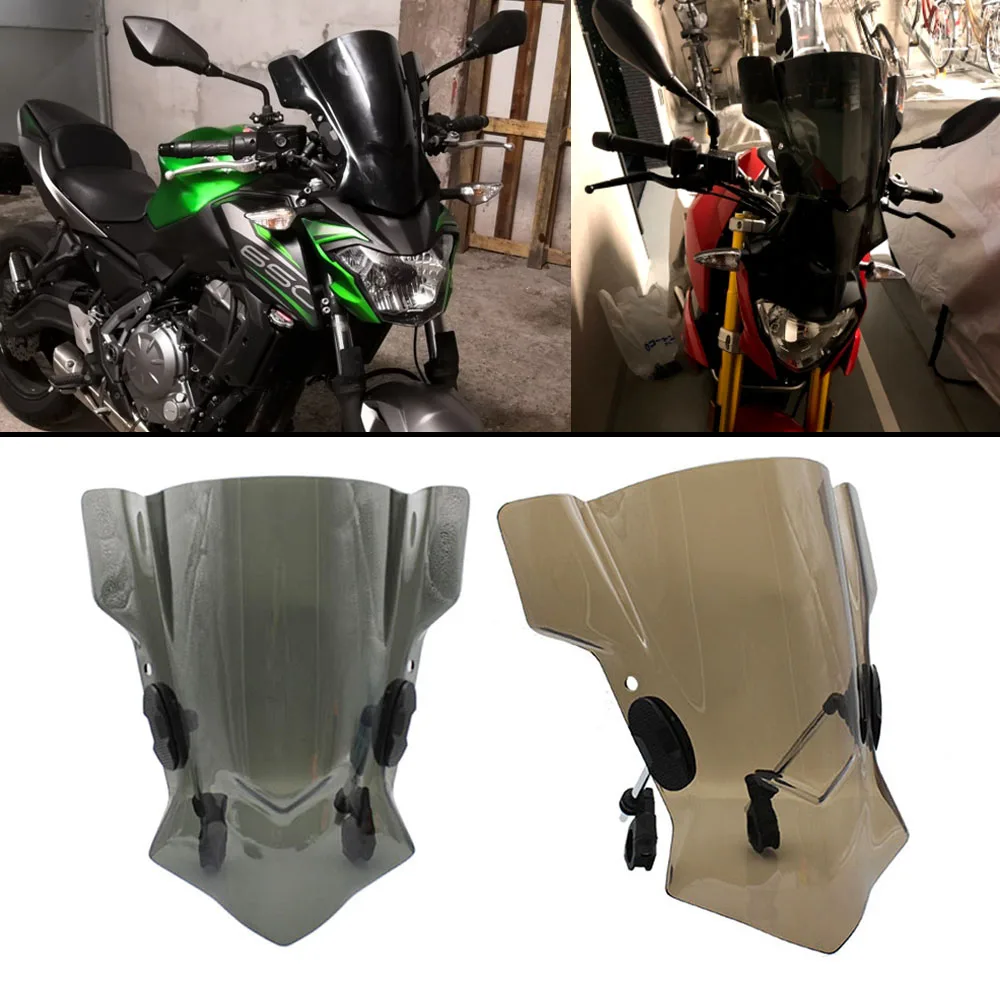 Лобовое стекло для мотоцикла Yamaha MT03 MT25 MT07 FZ07 MT09 FZ09 FZ1 FZ8 YZF R6 SR400|Козырьки от ветра и
