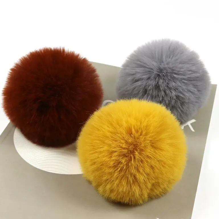 

Newest Artificial Fur Pom poms Soft Polyester Fur Ball Pompom For Knit Beanies Hats Accessories Bags Clothing