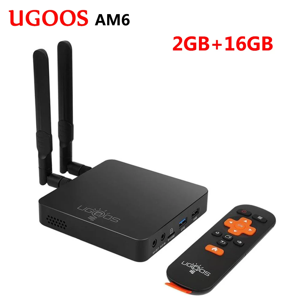 only AM6 UGOOS AM6 Amlogic S922X Smart Android 9,0 tv Box DDR4 2 Гб ram 16 Гб rom 2,4G 5G WiFi 1000 M LAN Bluetooth 5,0 4 K HD медиаплеер - Цвет: only AM6