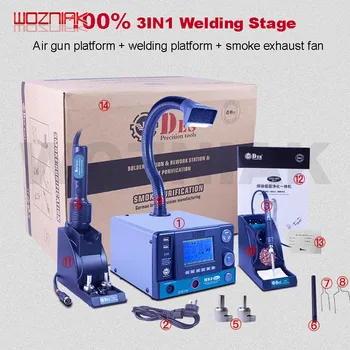 

Wozniak H93 3in1 adjustable air gun platform + welding platform + purifier Multi-function Intelligence Mobile phone repair kit