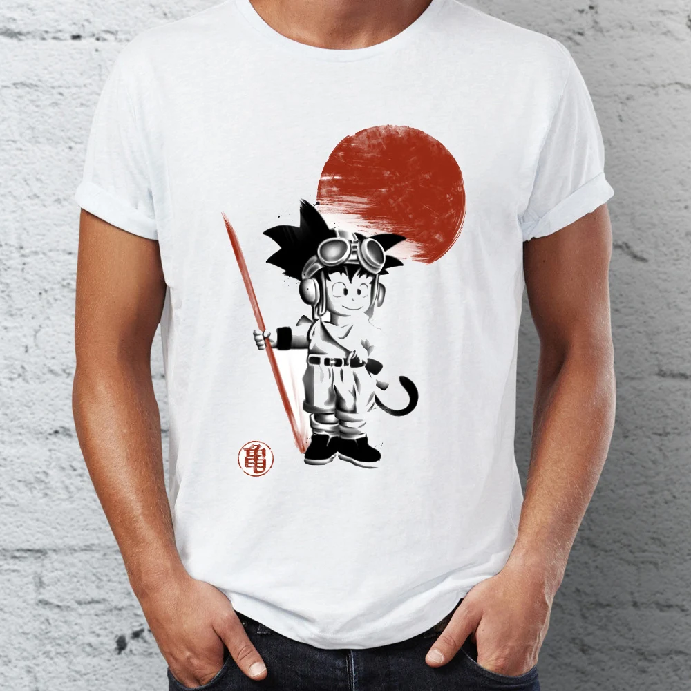 

Men's T Shirt Little Kid Goku Searching For The Dragon Balls Anime Artsy Tee