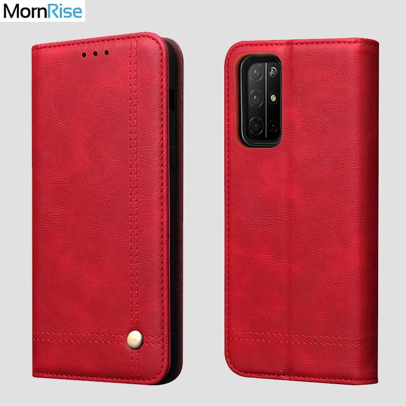 Роскошный тонкий кожаный чехол книжка в стиле ретро для Huawei Honor 30 кошелек с