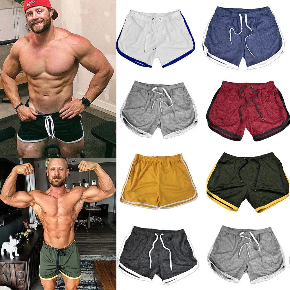 

2020 Summer Men Casual Quick Dry Running Sports Shorts Breathable Sportwear Fitness Jogging Sweatpant Trousers Beach Outfits